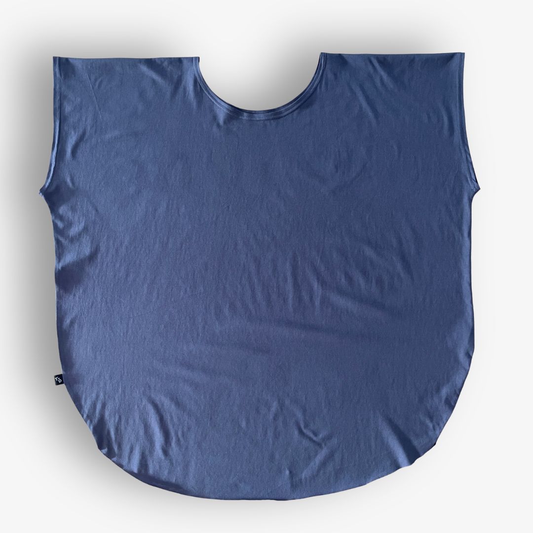 TWO DAUGHTERS ROUND NECK SS CIRCULAR TSHIRT SLATE