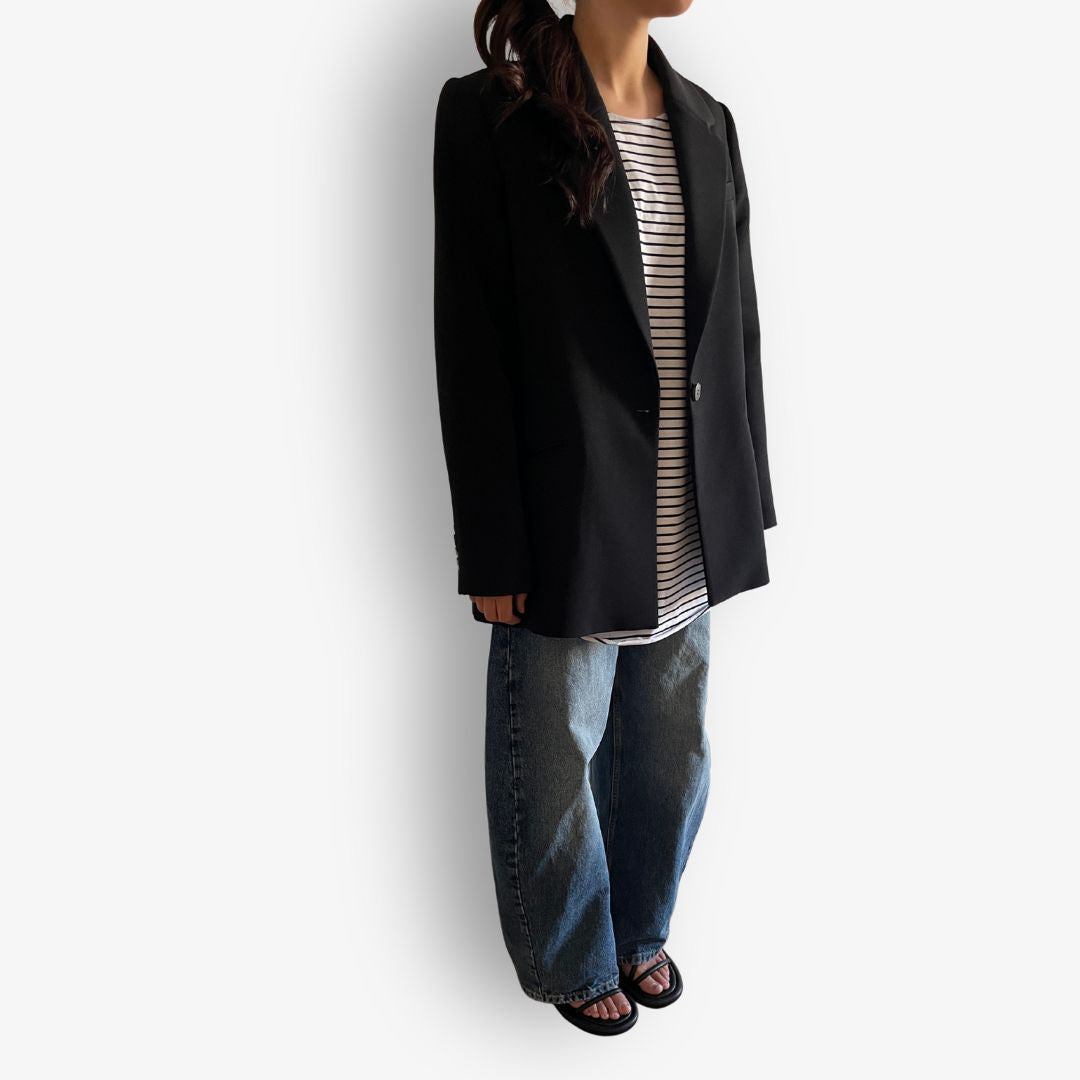 TWO DAUGHTERS REVERSIBLE LS CIRCULAR TSHIRT STRIPE
