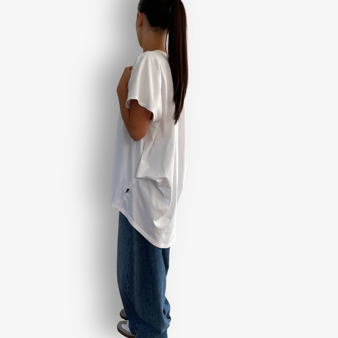 TWO DAUGHTERS HIGH LOW SS FOLDED TSHIRT WHITE10