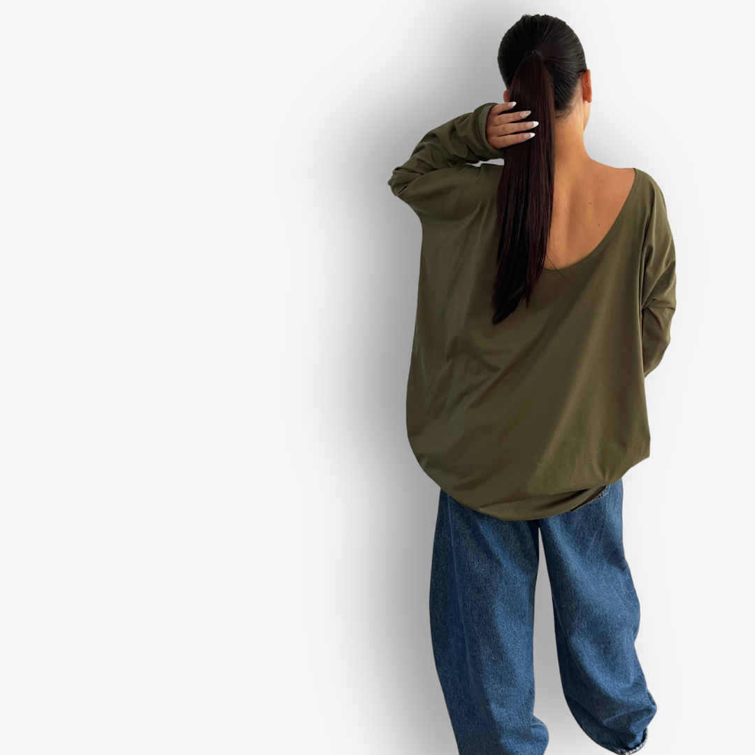 TWO DAUGHTERS REVERSIBLE LS CIRCULAR TSHIRT KHAKI11
