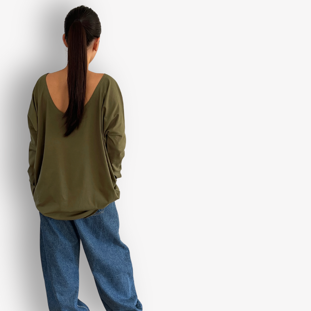 TWO DAUGHTERS REVERSIBLE LS CIRCULAR TSHIRT KHAKI12