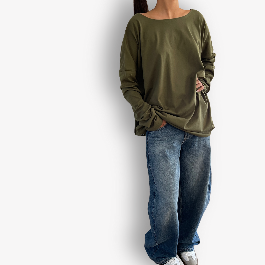 TWO DAUGHTERS REVERSIBLE LS CIRCULAR TSHIRT KHAKI5
