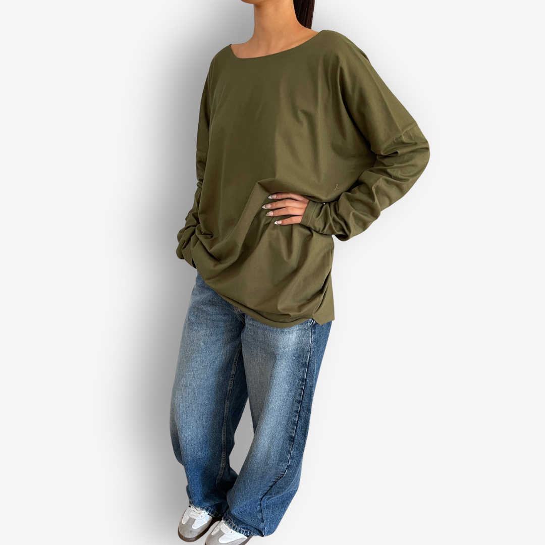 TWO DAUGHTERS REVERSIBLE LS CIRCULAR TSHIRT KHAKI6