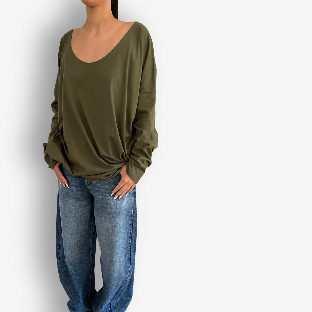 TWO DAUGHTERS REVERSIBLE LS CIRCULAR TSHIRT KHAKI8