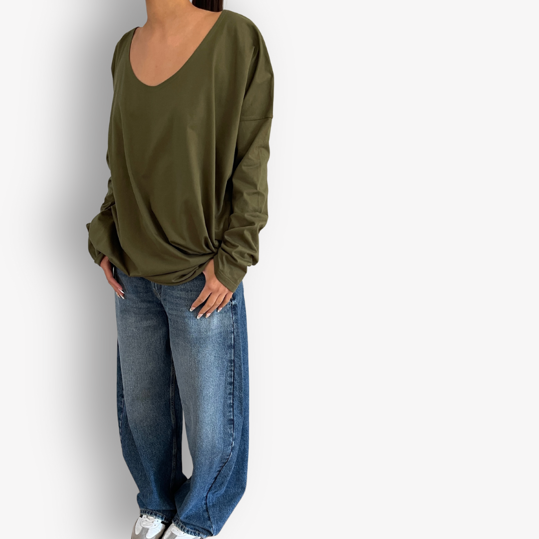 TWO DAUGHTERS REVERSIBLE LS CIRCULAR TSHIRT KHAKI9
