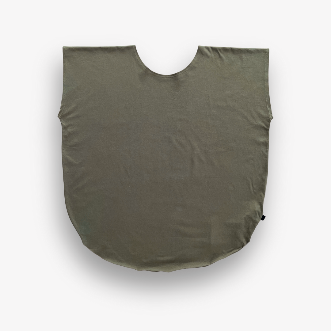 TWO DAUGHTERS ROUND NECK SS CIRCULAR TSHIRT KHAKI