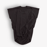 TWO DAUGHTERS HIGH LOW SS FOLDED TSHIRT BLACK