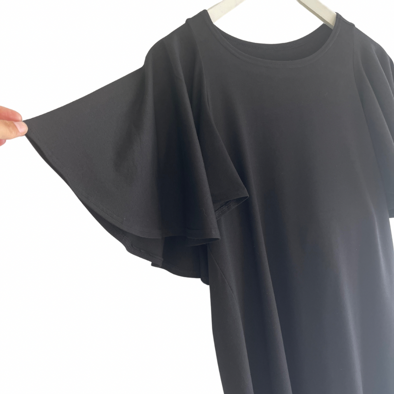 TWO DAUGHTERS - flounce dress - black
