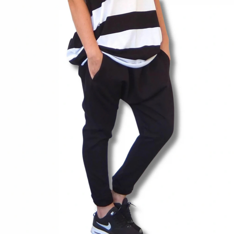 TWO DAUGHTERS - Merino Harem Pants  - black