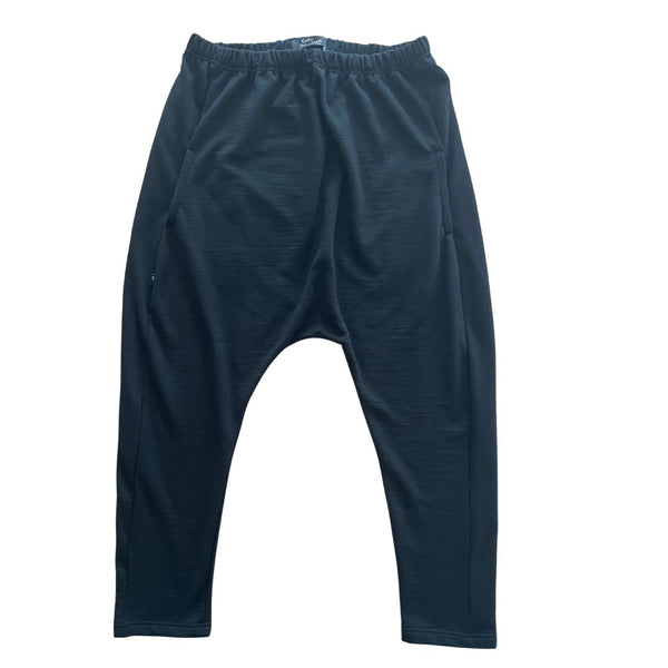 TWO DAUGHTERS - Merino Sweatshirting Harem Pants  - black