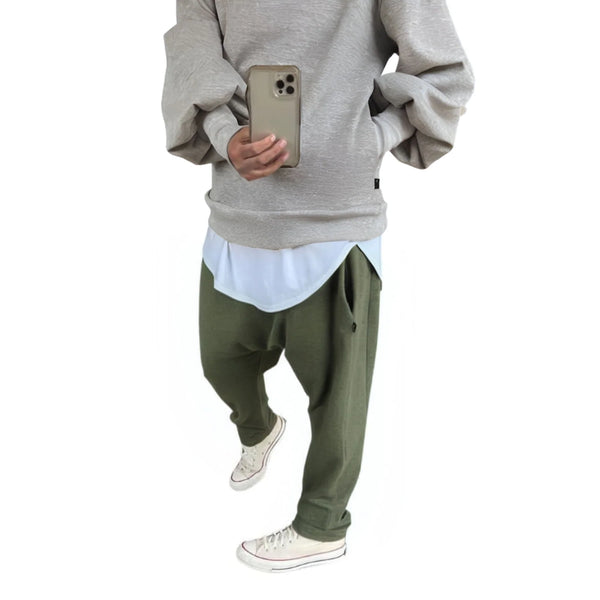TWO DAUGHTERS - Organic Cotton / Merino Harem Pants  - Khaki