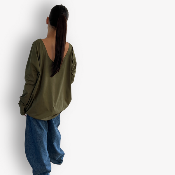 TWO DAUGHTERS REVERSIBLE LS CIRCULAR TSHIRT KHAKI10