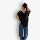 TWO DAUGHTERS ROUND NECK SS CIRCULAR TSHIRT BLACK4