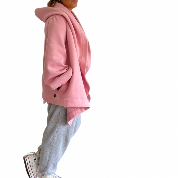 Draped Hoodie Dusky Pink Sweatshirt